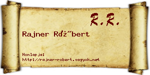 Rajner Róbert névjegykártya