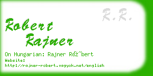 robert rajner business card